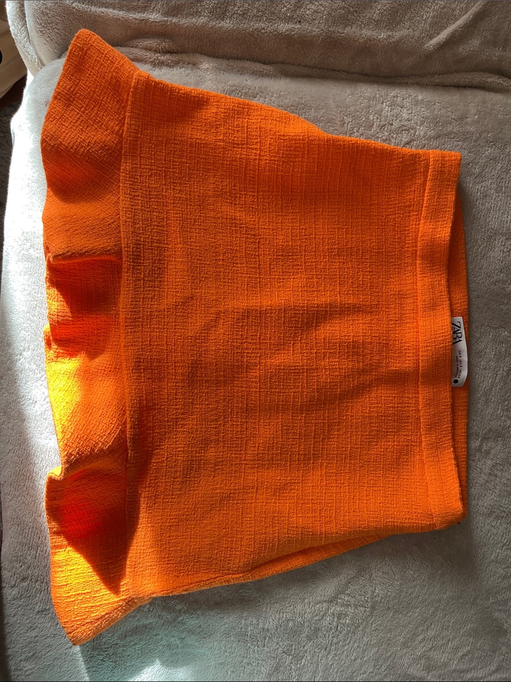 Women’s Orange Ruffle Detail Skirt